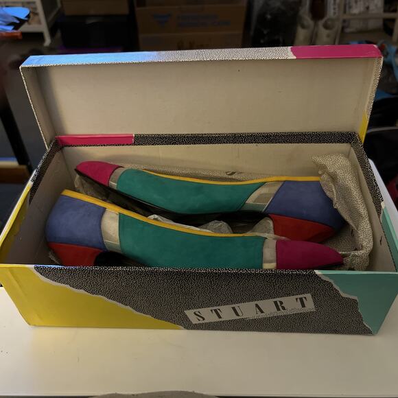 Stuart Weitzman Women's 8.5M Multicolor Suade Leather Pumps 3” Heel - Picture 5 of 15